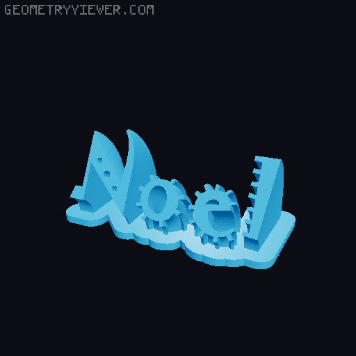 Sweeping crazy name tag 3D model thumbnail