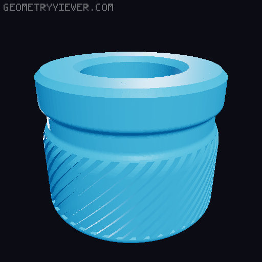Threaded FOXBAT Muzzle System (screw barrel attachements directly onto the blaster) 3D model thumbnail