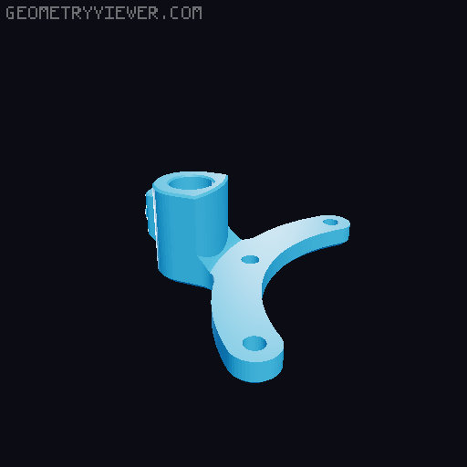 Sturdy 3-Point Stand for Open Ball Vise (XL Base) 3D model thumbnail