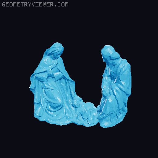 European Christmas "Pyramid" Nativity Scene 3D model thumbnail
