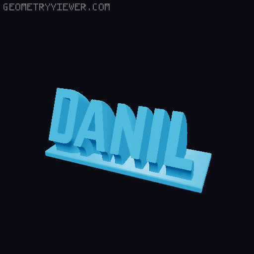 Sweeping Name Tag 3D model thumbnail