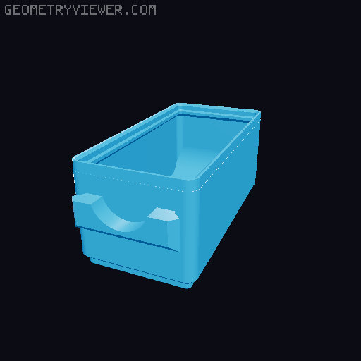 Parametric Gridfinity bins for GOEWS 3D model thumbnail