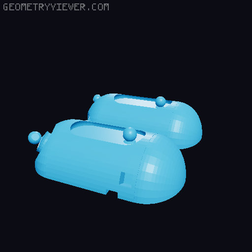 Q-BOT BETA, little cute robot inspired by B-bots 3D model thumbnail
