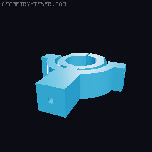 MULTI-TOOL ___ Barrel Clamp Picatinny Rail Mod + Frontgrip (Boom Grip) 3D model thumbnail