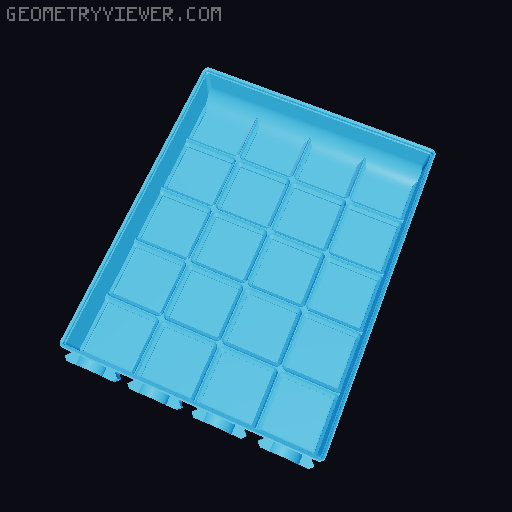 Parametric Gridfinity bins for GOEWS 3D model thumbnail