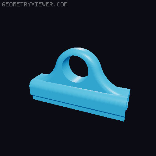 Flexy purse latch with hook for carabiner 3D model thumbnail