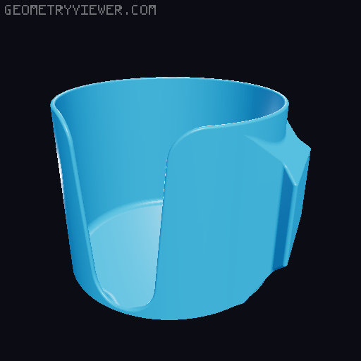 Cup holder large 3D model thumbnail