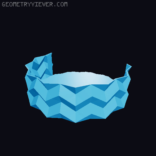Geometric Origami Pencil pot Pen holder with Drawer 3D model thumbnail