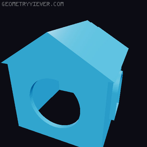 Bird House Hide A Key 3D model thumbnail