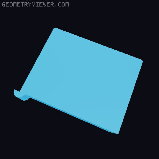 Under Desk Drawer Vase Mode v2 3D model thumbnail
