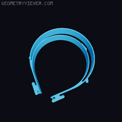 Face Shield Headband for 1.2mm large nozzle (20 Minute Print!) 3D model thumbnail