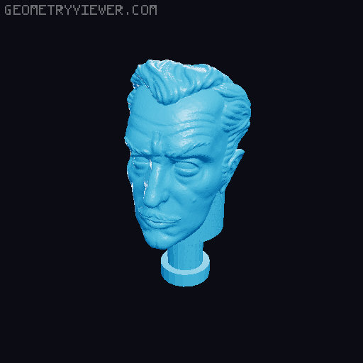 Vincent Price figure head 3D model thumbnail