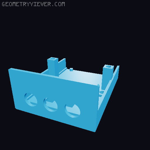 Sonoff POWR320D Junction Box 3D model thumbnail