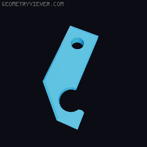 Utility Blade Gravity Knife No hardware 3D model thumbnail