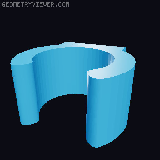 Addis Clothes Dryer fix repair clip 12.3mm tubing and 3.3mm rods. 3D model thumbnail