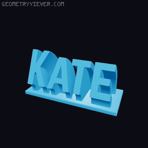Sweeping Name Tag 3D model thumbnail
