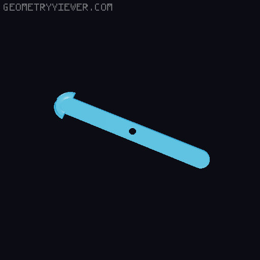 IKEA Lack PTFE fitting / filament guide 3D model thumbnail