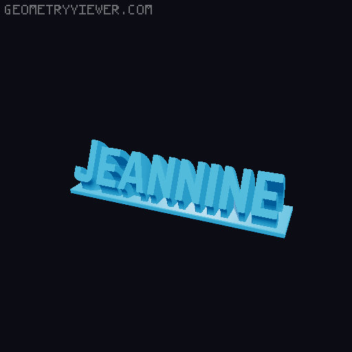 Sweeping Name Tag 3D model thumbnail