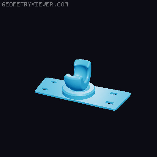 Cyberpunk Techwear Cat Ear Hair Clips 3D model thumbnail