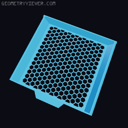 Under Desk Drawers with less openings. 3D model thumbnail