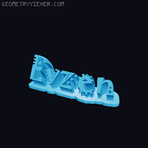Sweeping crazy name tag 3D model thumbnail