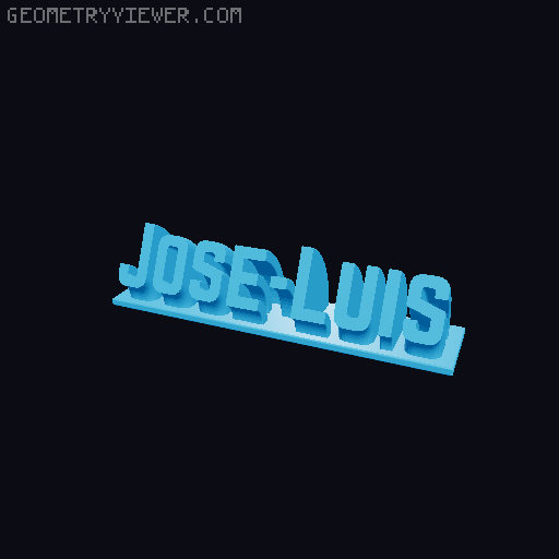Sweeping Name Tag 3D model thumbnail