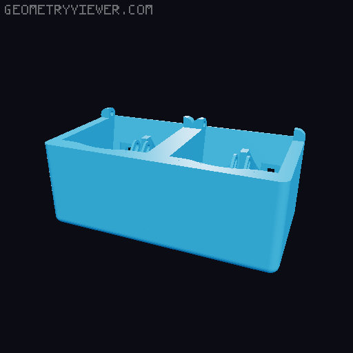 Multiple cat key hook with screw holes 3D model thumbnail