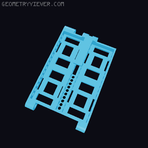 Battery tray system for Pilot RC Laser 103 plane (and others) 3D model thumbnail