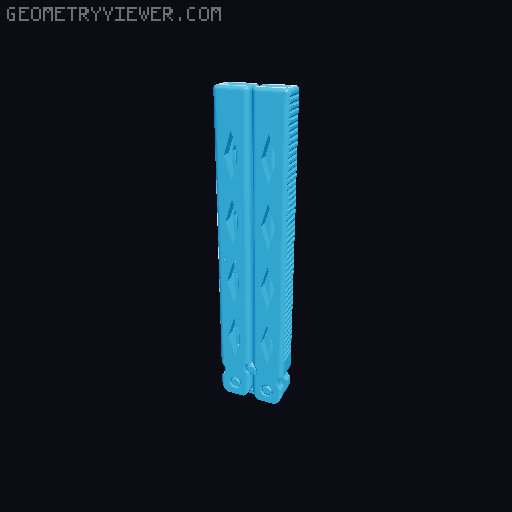Longer Handle + Smooth Sanford Prime's Balisong 3D model thumbnail