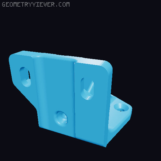 Trek Rail Battery Mount Bracket 3D model thumbnail