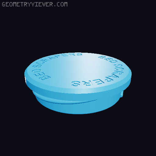 Thin layers scraper storage case 3D model thumbnail