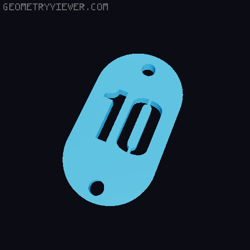 Porta chaves; Keychain 3D model thumbnail