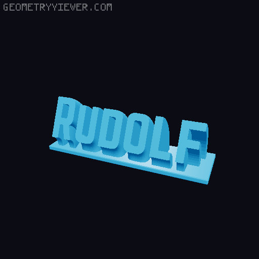 Sweeping Name Tag 3D model thumbnail