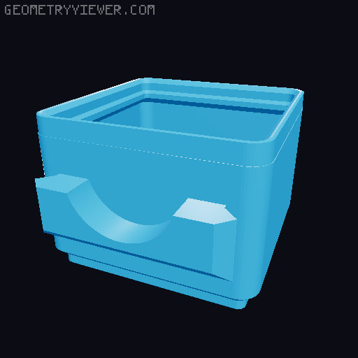 Parametric Gridfinity bins for GOEWS 3D model thumbnail