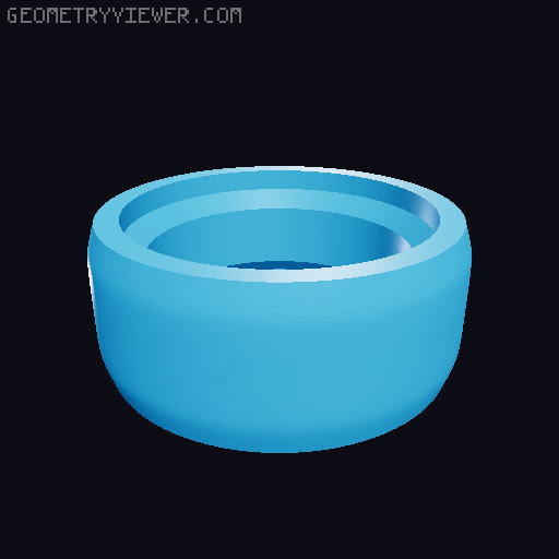 Suitcase wheel 3D model thumbnail