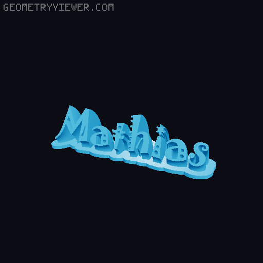 Sweeping crazy name tag 3D model thumbnail