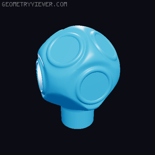 3D Scanner magnet marker balls  3D model thumbnail