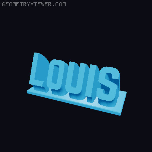 Sweeping Name Tag 3D model thumbnail