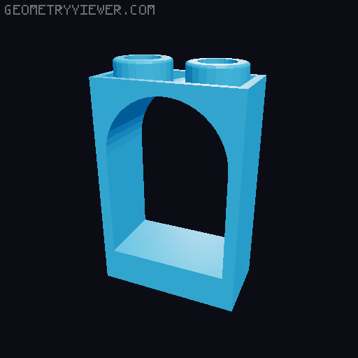 Piezas con Arcos Interiores 3D model thumbnail