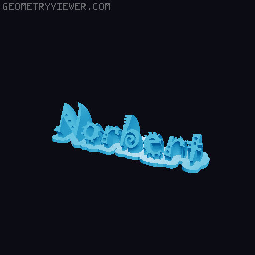 Sweeping crazy name tag 3D model thumbnail
