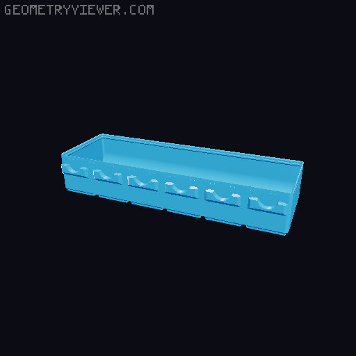Parametric Gridfinity bins for GOEWS 3D model thumbnail
