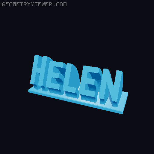 Sweeping Name Tag 3D model thumbnail