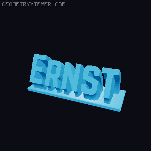 Sweeping Name Tag 3D model thumbnail