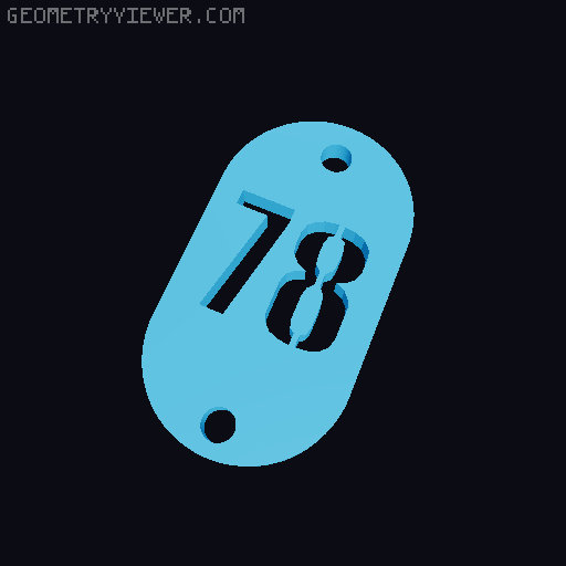 Porta chaves; Keychain 3D model thumbnail