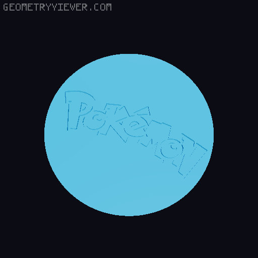 One Sided Pokemon Coins 3D model thumbnail