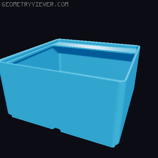 Gridfinity Bins - 2x2 Format - clean magnet hole 3D model thumbnail