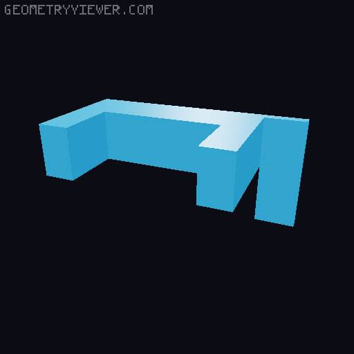 Simple book nook 3D model thumbnail