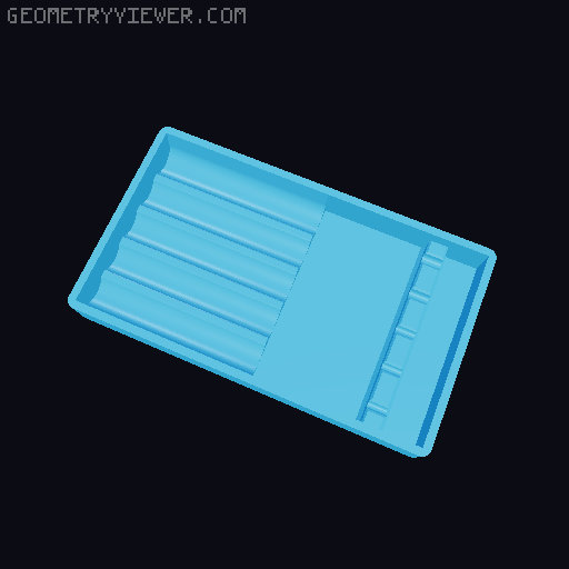 Rugged hex screwdrivers case 3D model thumbnail