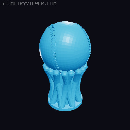 Sports Ball Mega Multi Pack Custom DJ Wormhole Knobs Set - Football Basketball Golf Tennis Baseball and More 3D model thumbnail