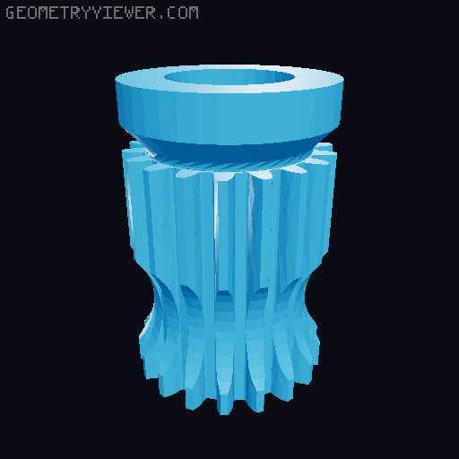 Broom Holder Extended Grooved-Base 3D model thumbnail
